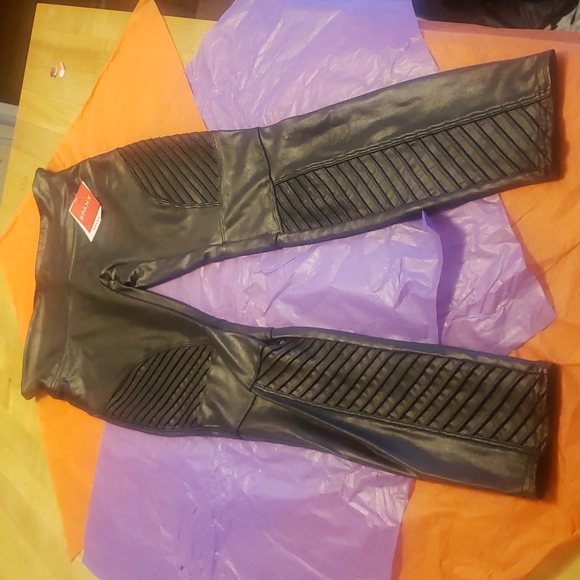 SPANX Pants - Spanx Faux Leather Moto Leggings NWT